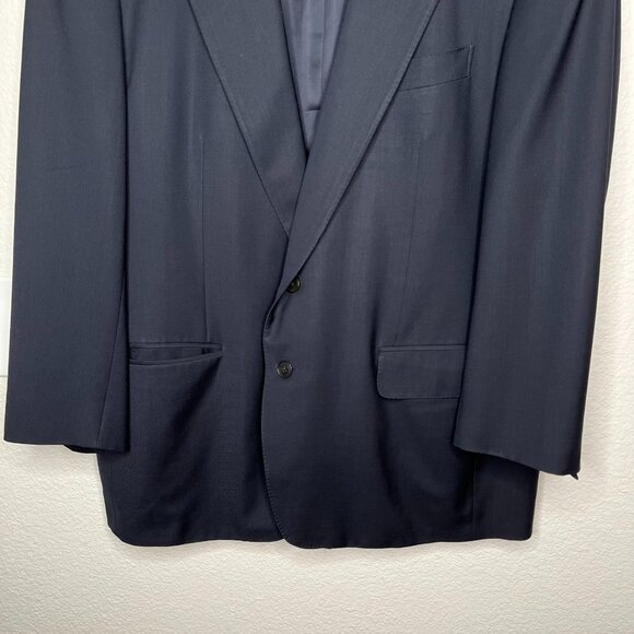 Ermenegildo Zegna Super 100S Navy Wool Mens Blazer 48 - Picture 8 of 12